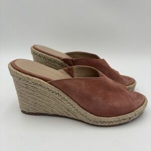 STUART WEITZMAN Wonda Espadrille Wedge‎ Sandals Desert Rose Women's Size 10